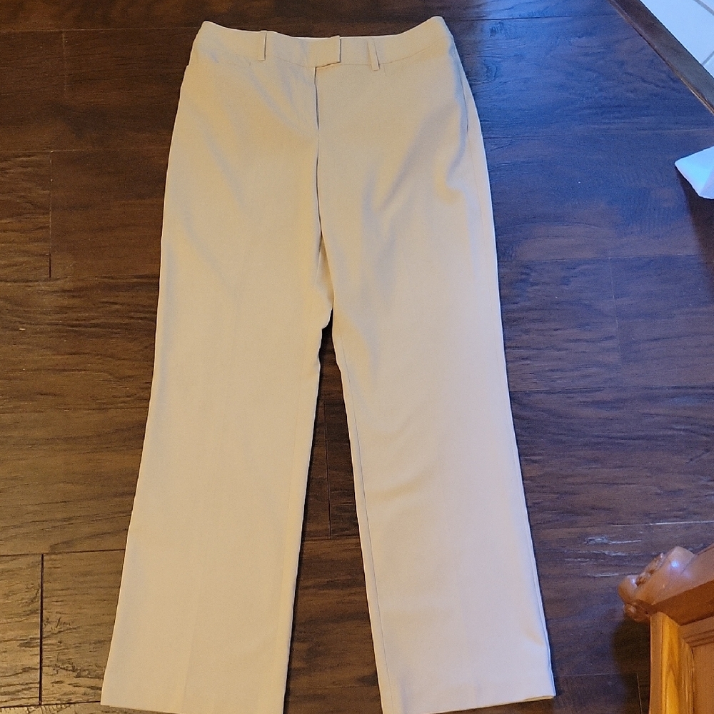 Worthington Light Beige Flare Leg Dress Pants